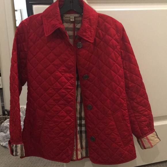 Burberry Jackets & Blazers - Red Burberry Jacket